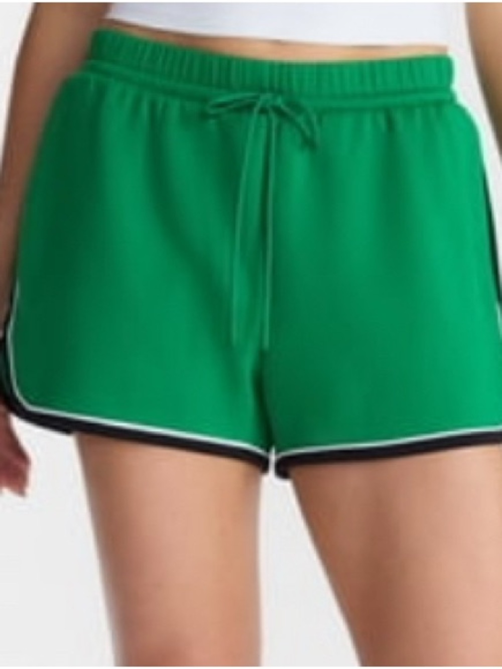 Avia Green Women's Athletic‎ Drawstring Shorts with Contrast Trim